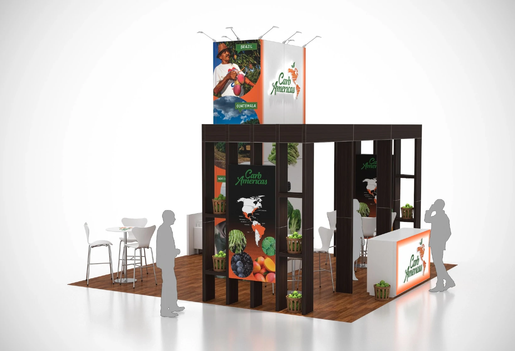 20 x 20 Food & Beverage Trade Show Booth Rental - Exhibit Experience