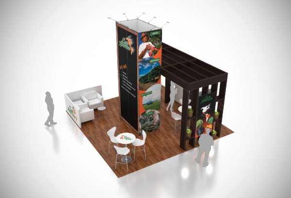20 x 20 Food Beverage Trade Show Booth Rental 4